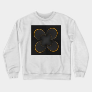 Golden geometrical abstract pattern filling the frame. Crewneck Sweatshirt